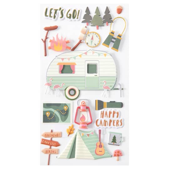 12 Pack: Camping Stickers by Recollections
